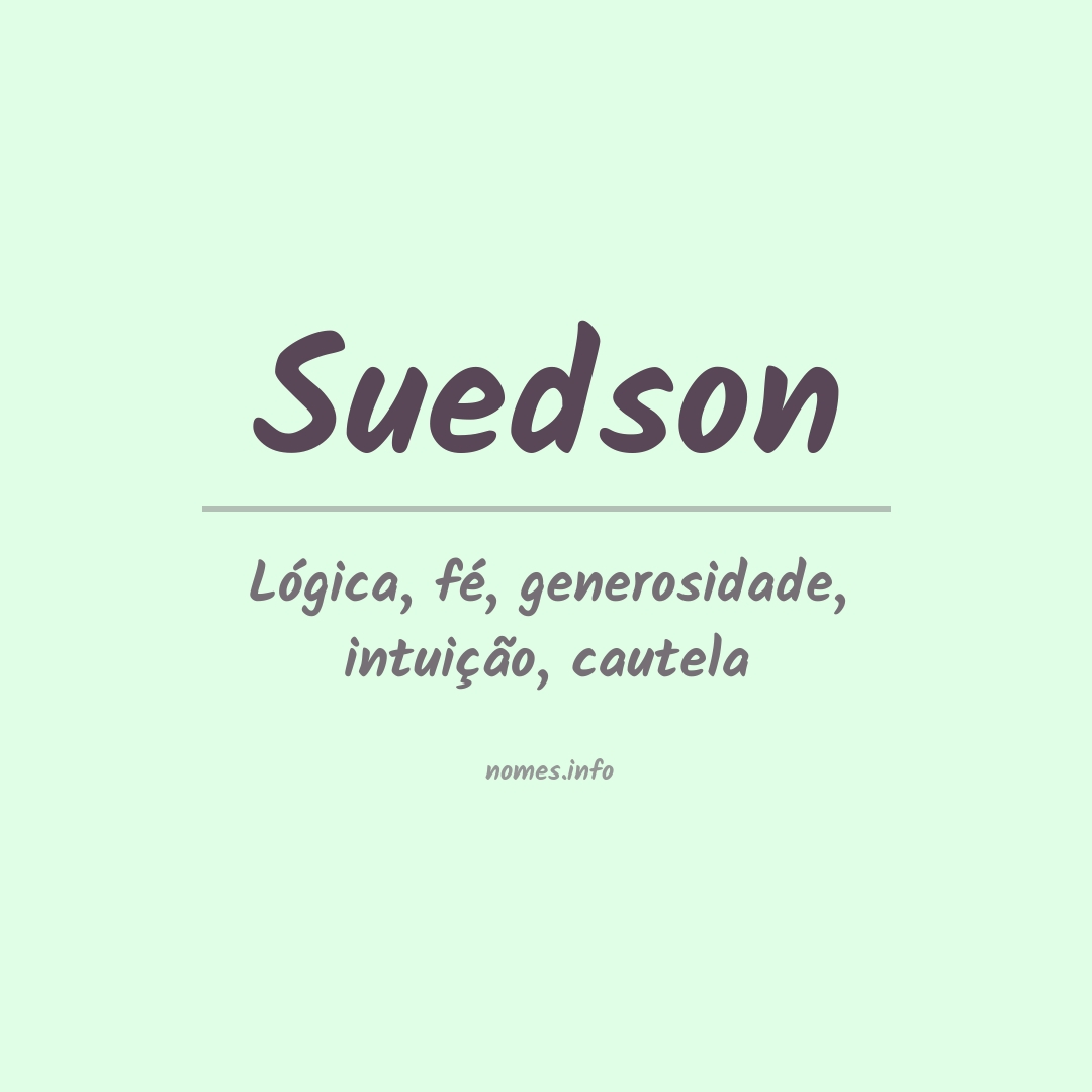 Significado do nome Suedson