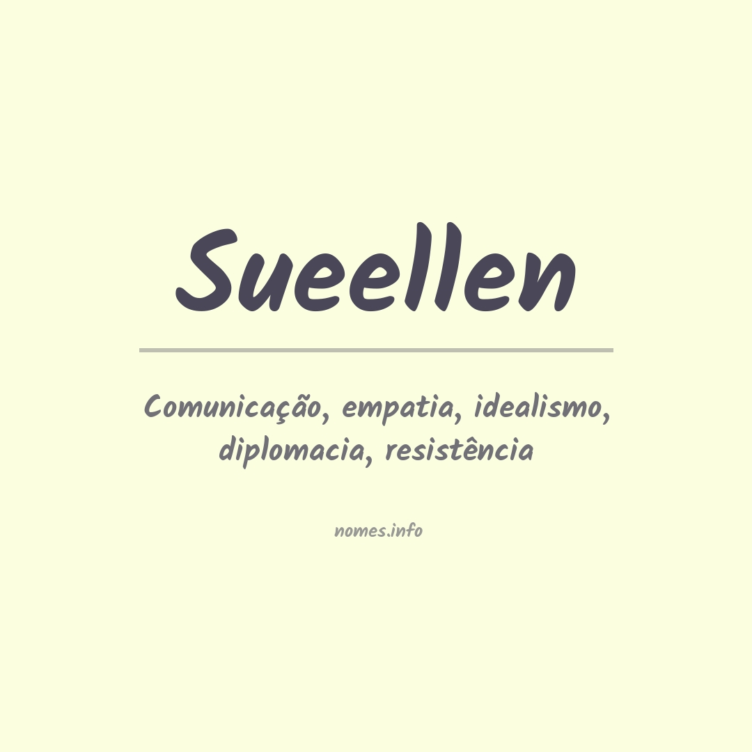 Significado do nome Sueellen