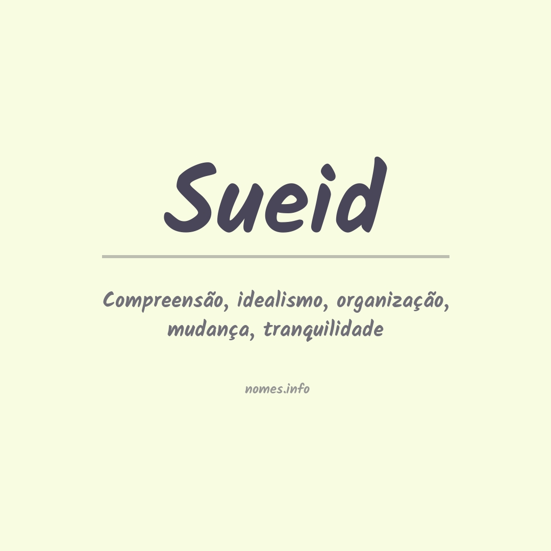 Significado do nome Sueid