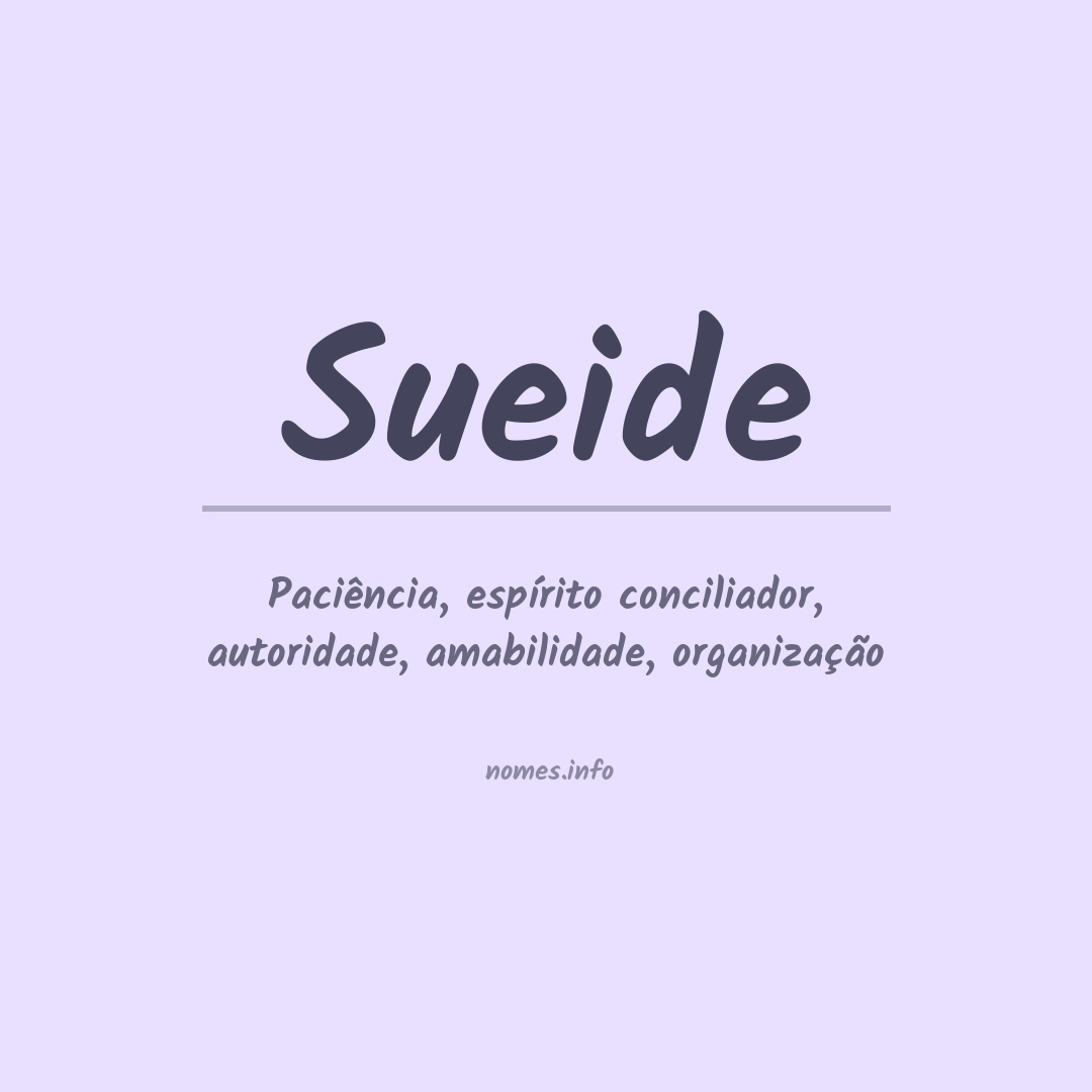 Significado do nome Sueide