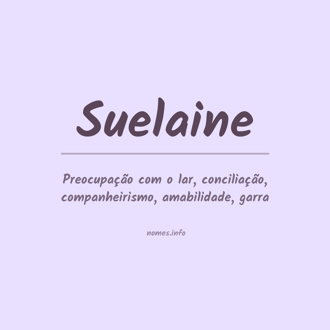 Significado do nome Suelaine