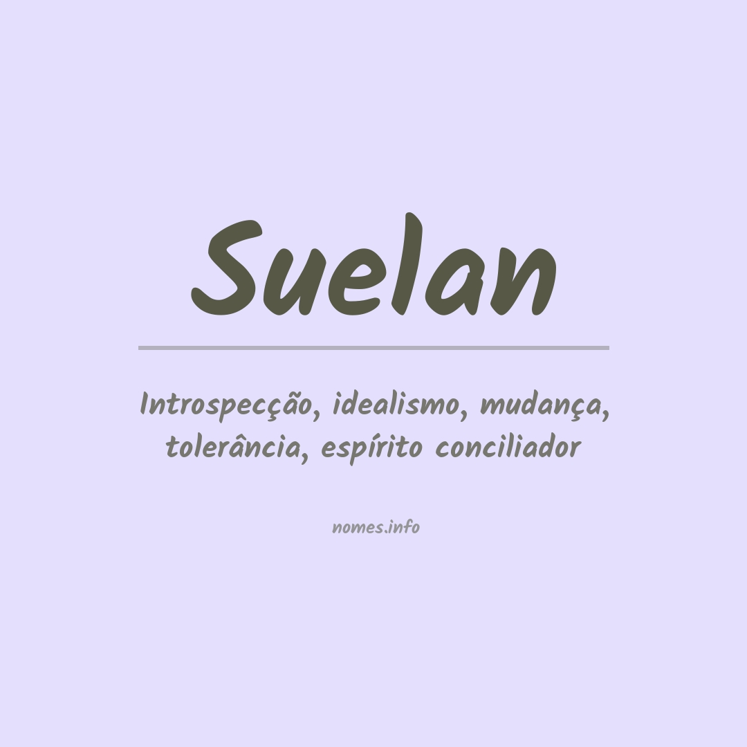 Significado do nome Suelan