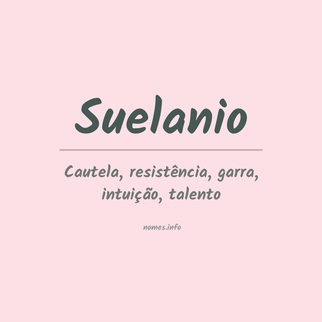 Significado do nome Suelanio