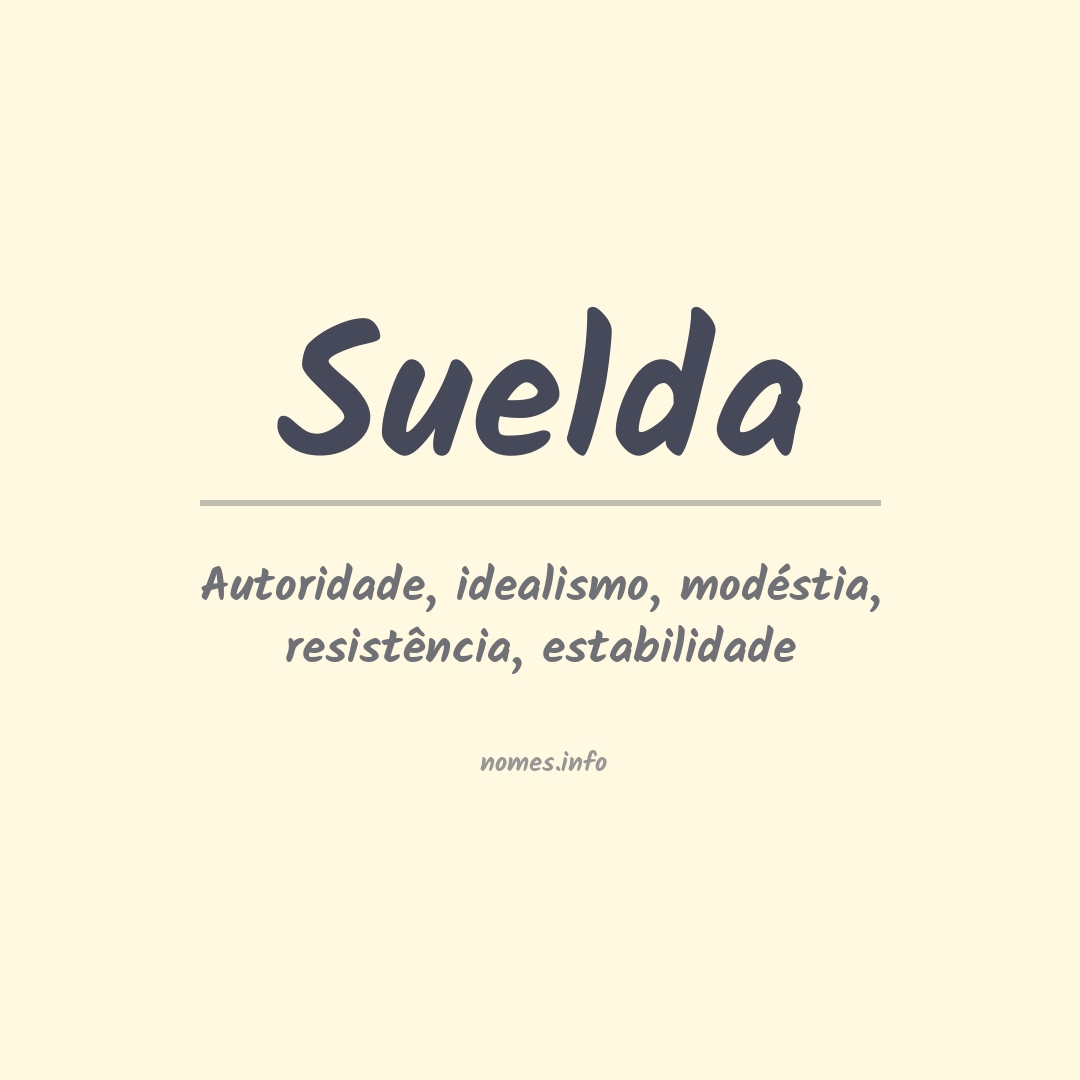 Significado do nome Suelda