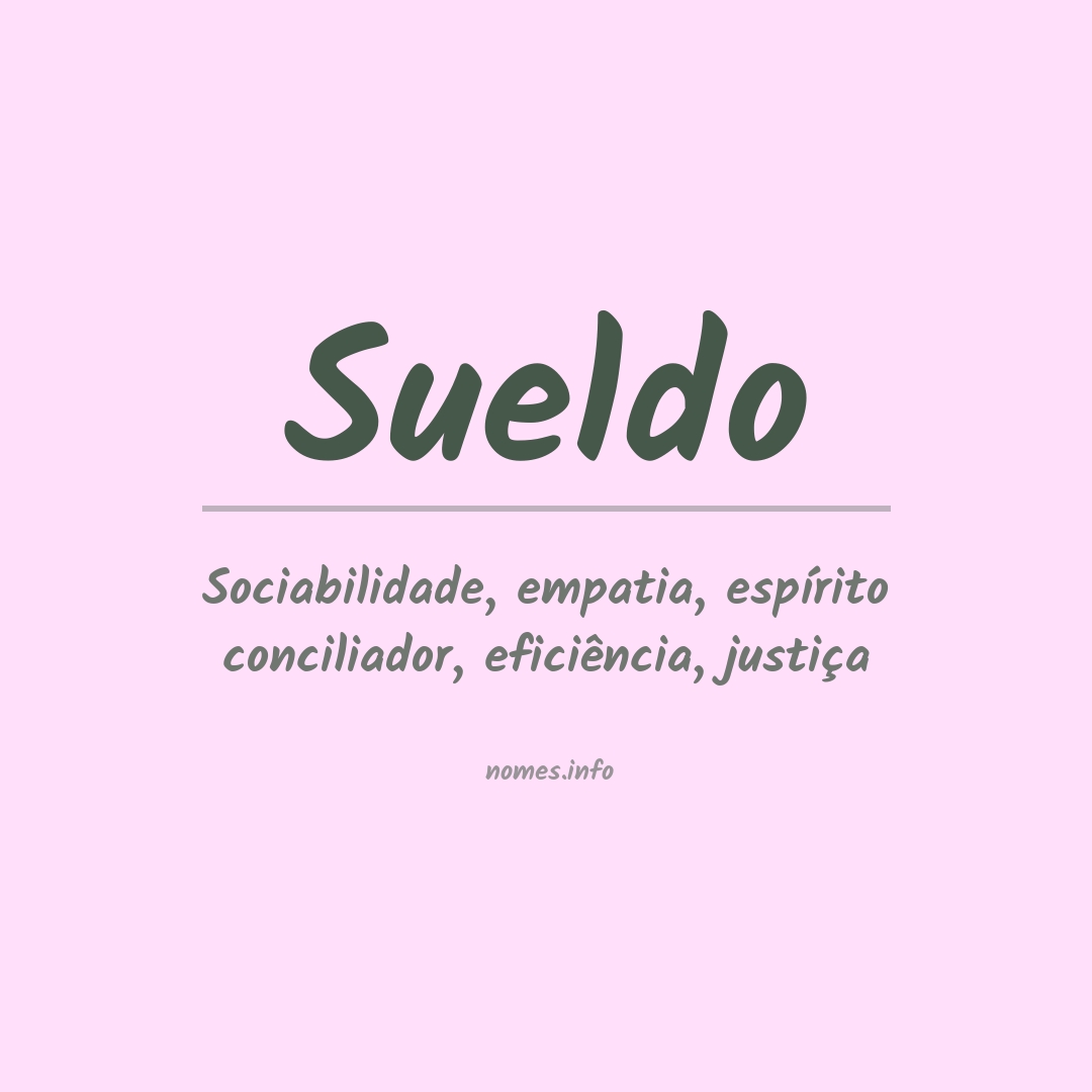 Significado do nome Sueldo