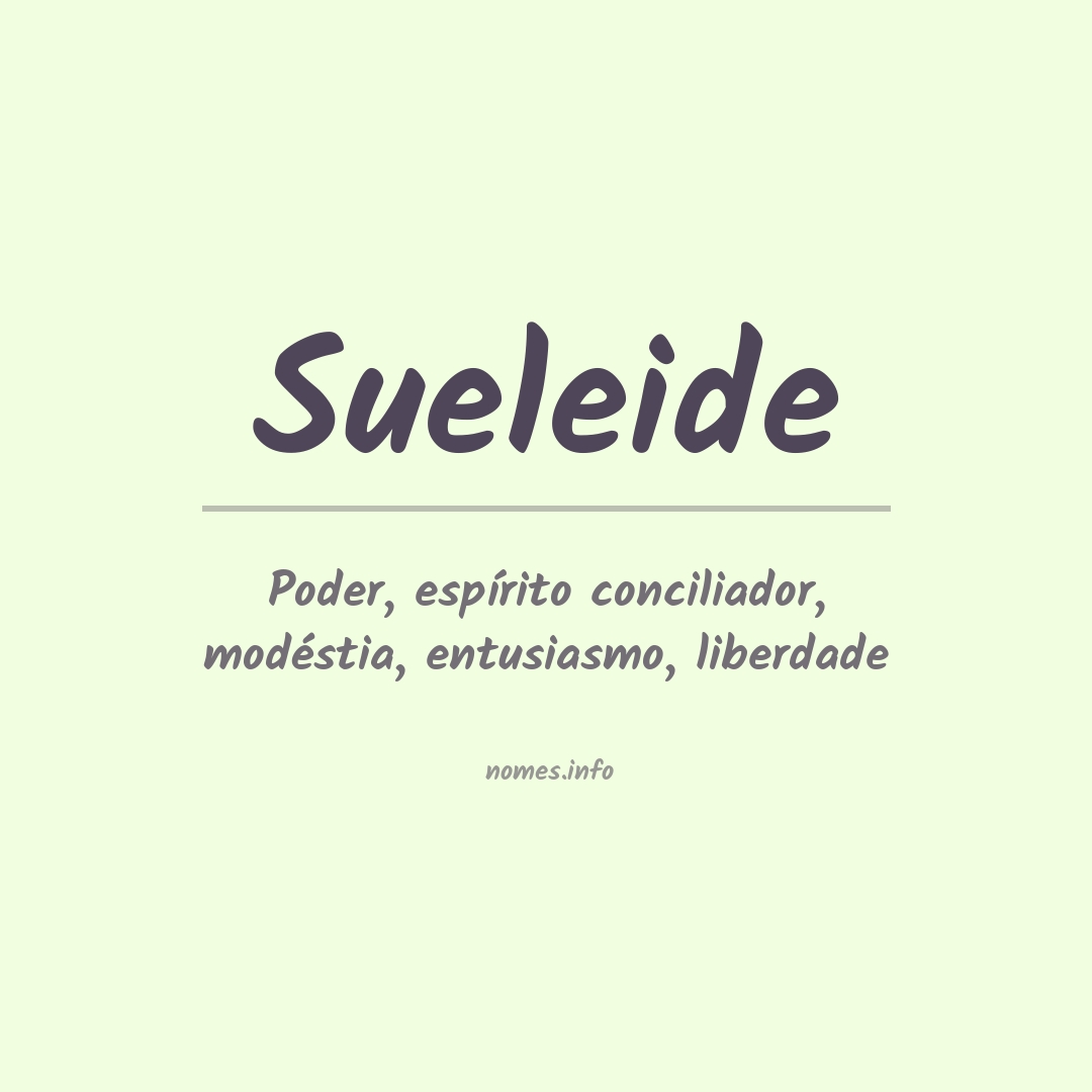 Significado do nome Sueleide