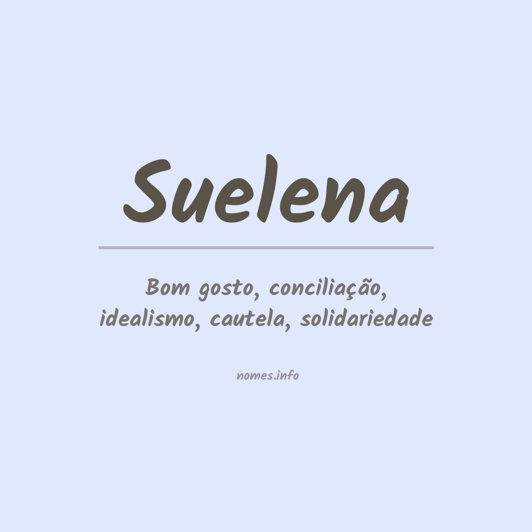 Significado do nome Suelena