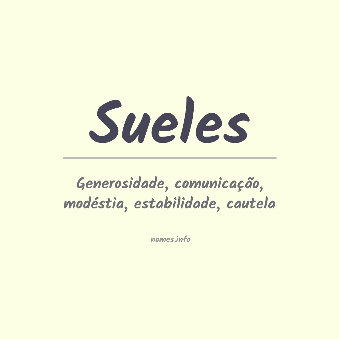 Significado do nome Sueles