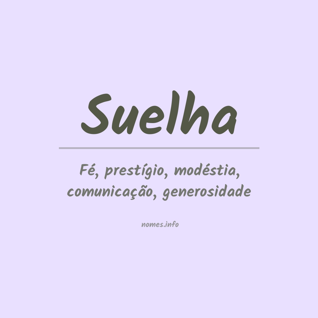 Significado do nome Suelha