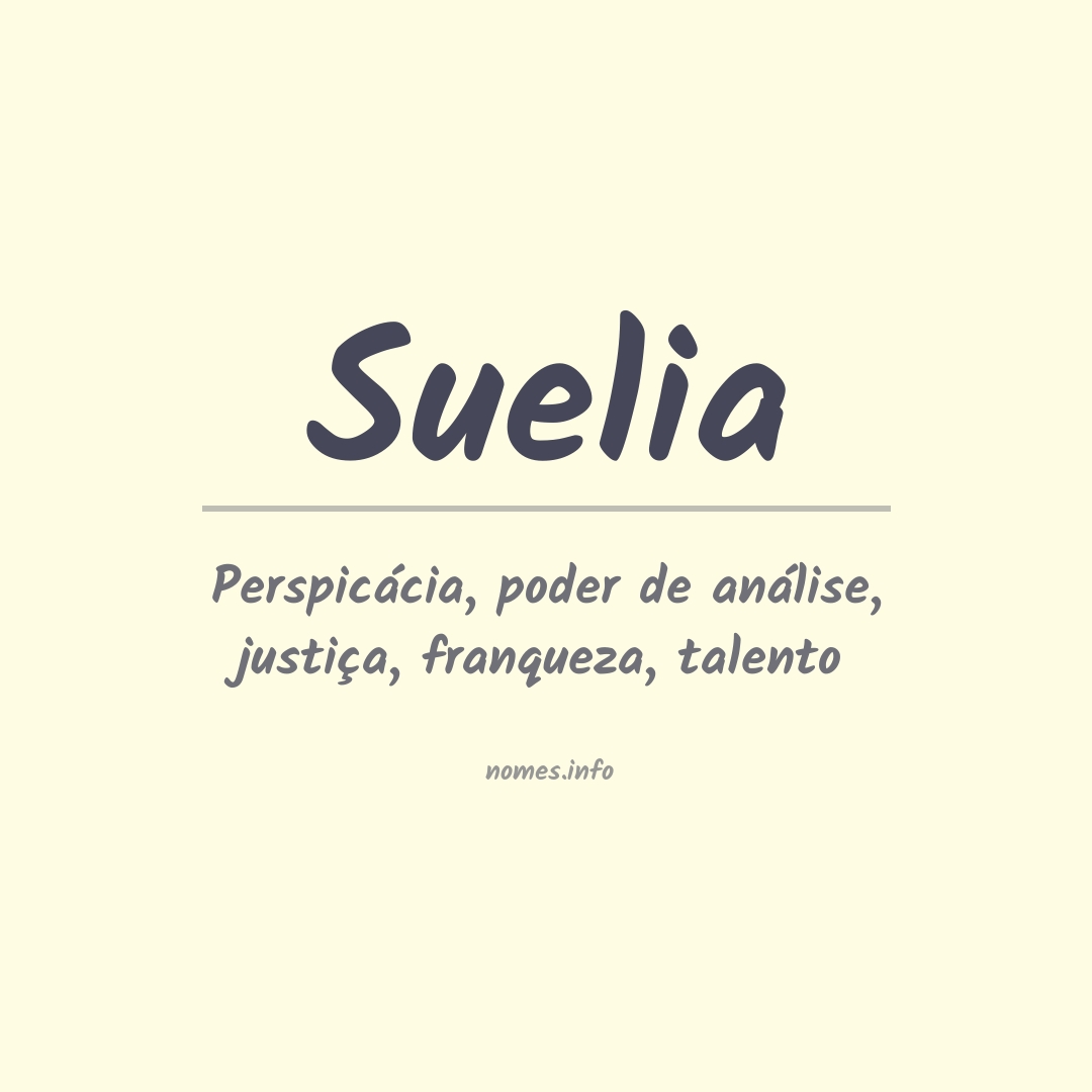 Significado do nome Suelia