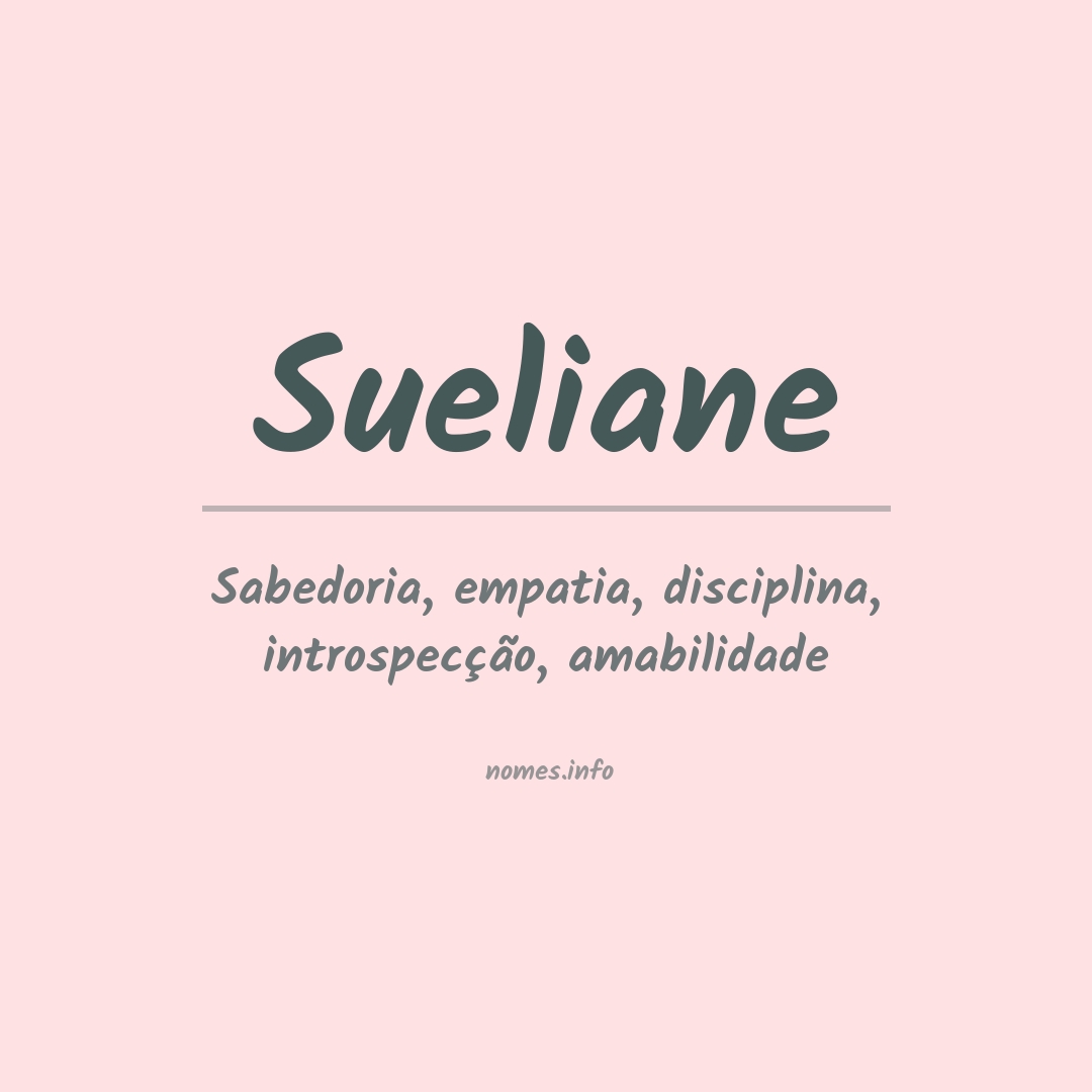 Significado do nome Sueliane