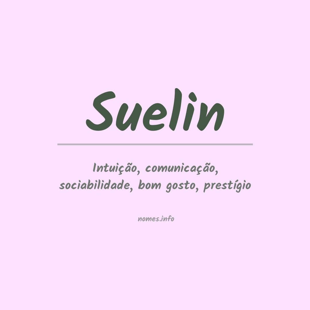 Significado do nome Suelin