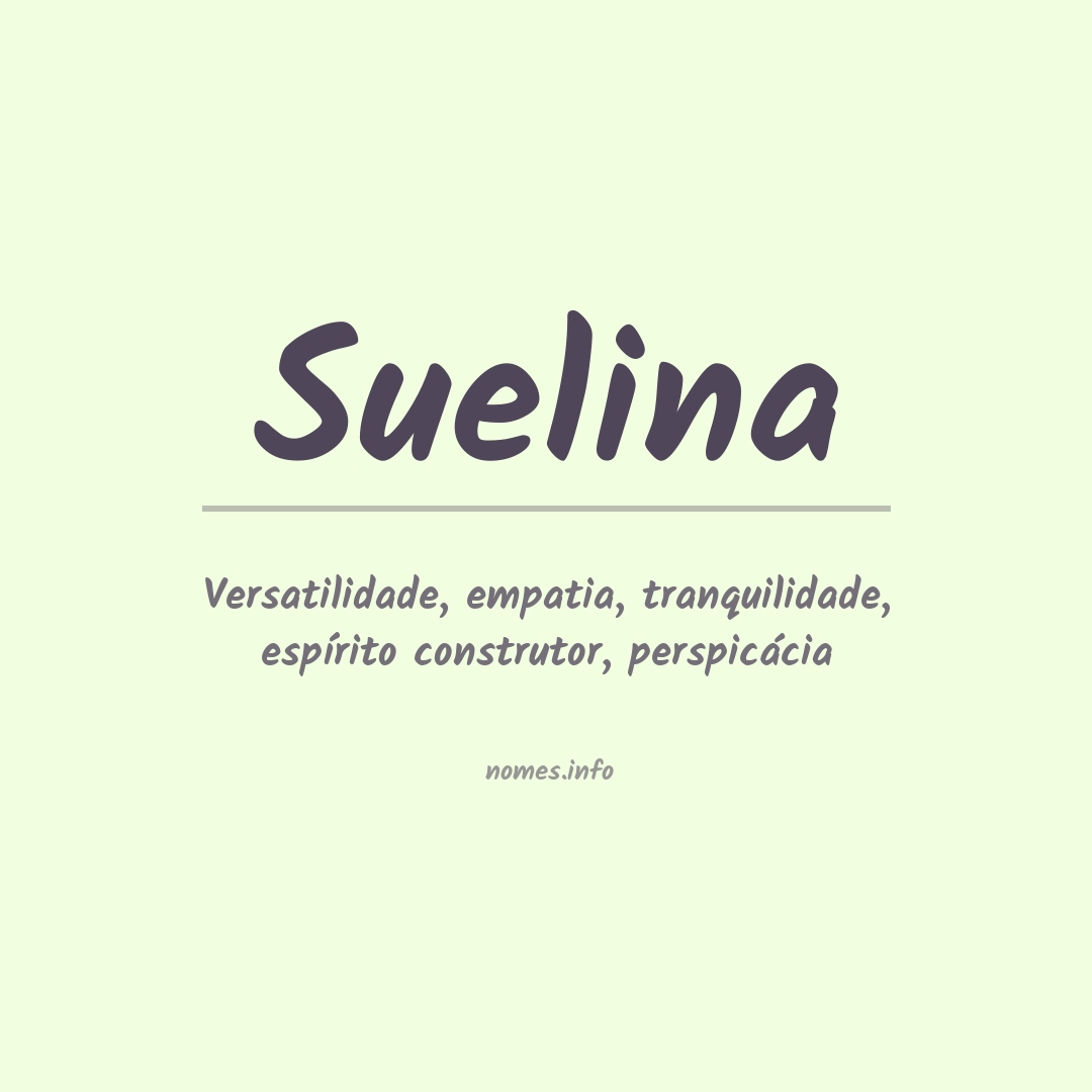 Significado do nome Suelina