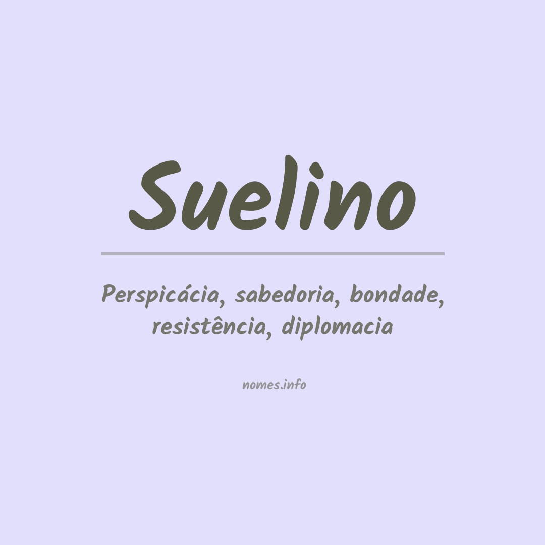 Significado do nome Suelino
