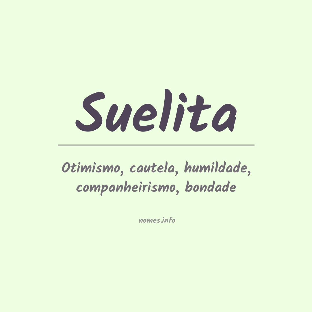 Significado do nome Suelita