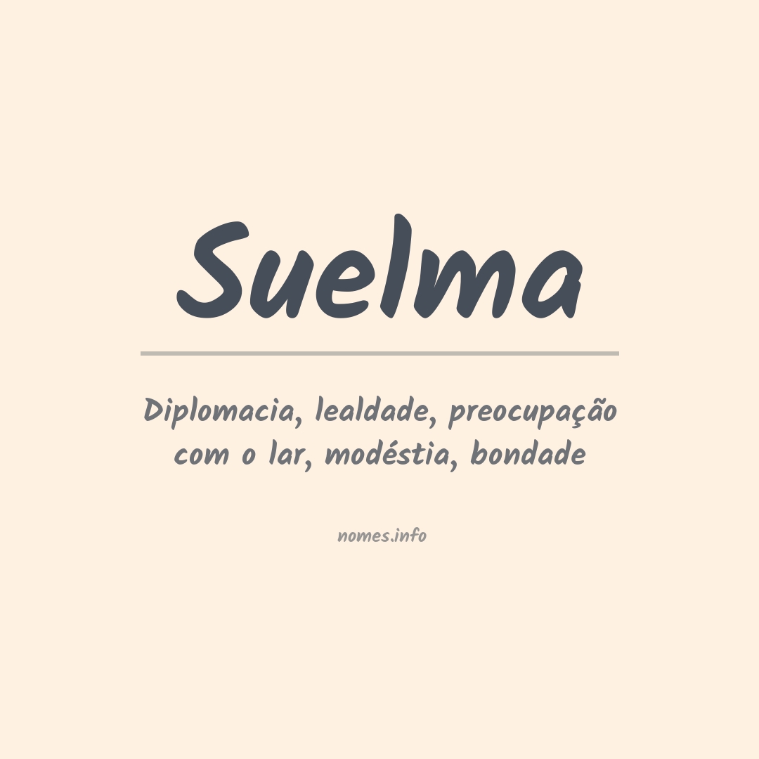 Significado do nome Suelma