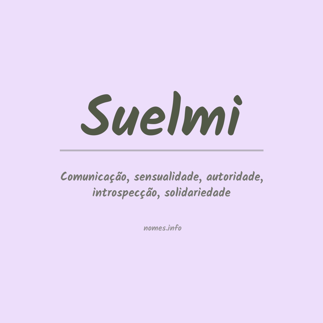 Significado do nome Suelmi