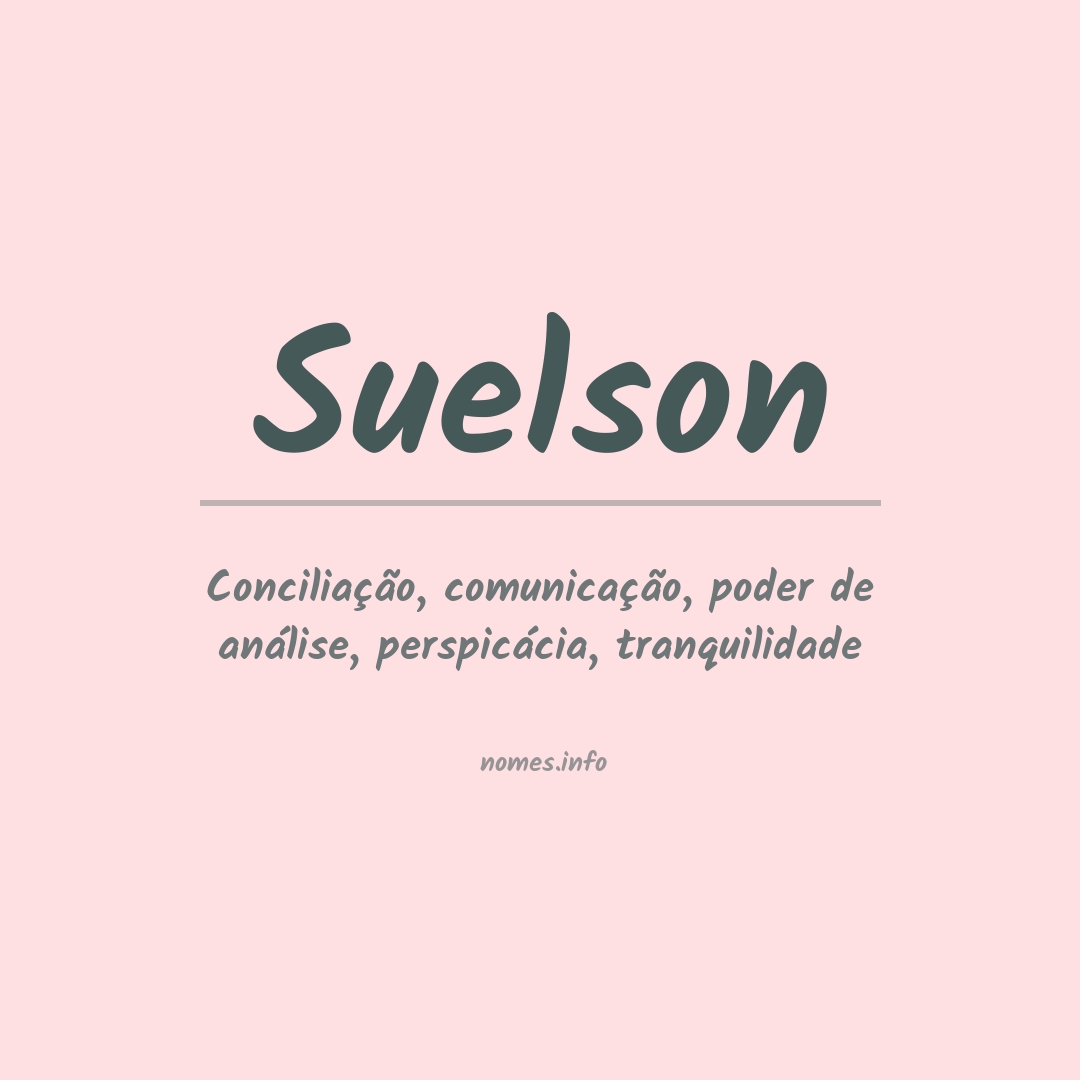 Significado do nome Suelson