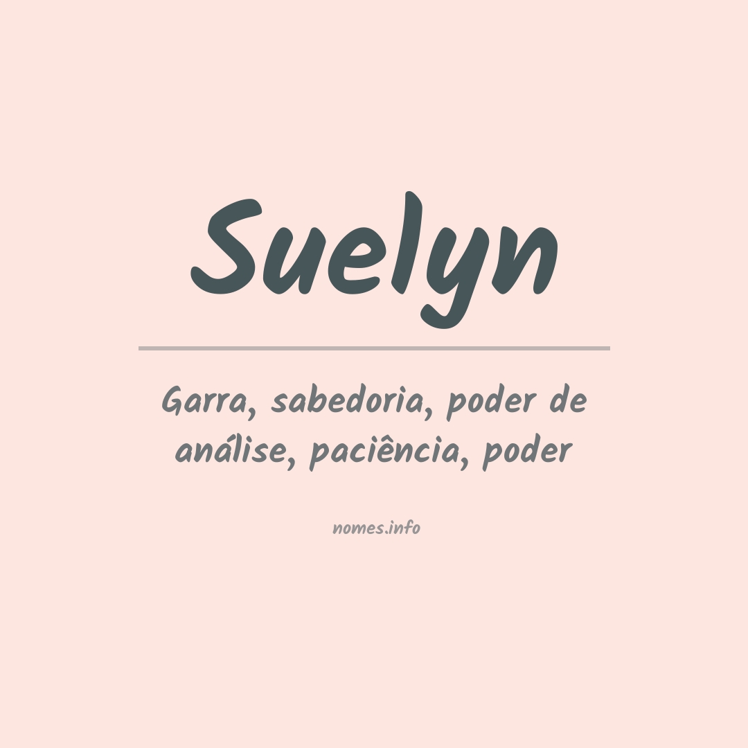 Significado do nome Suelyn