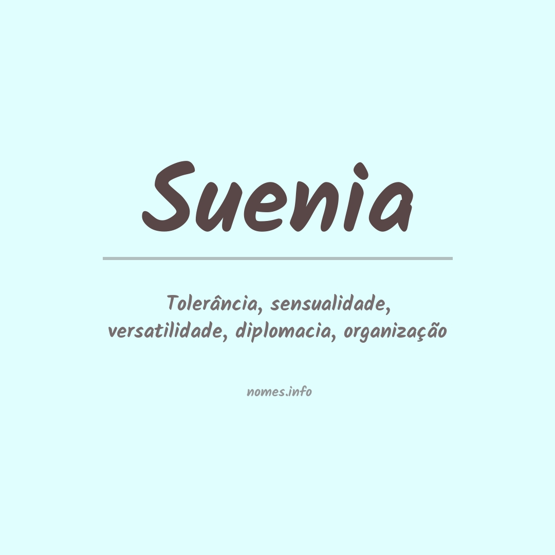 Significado do nome Suenia