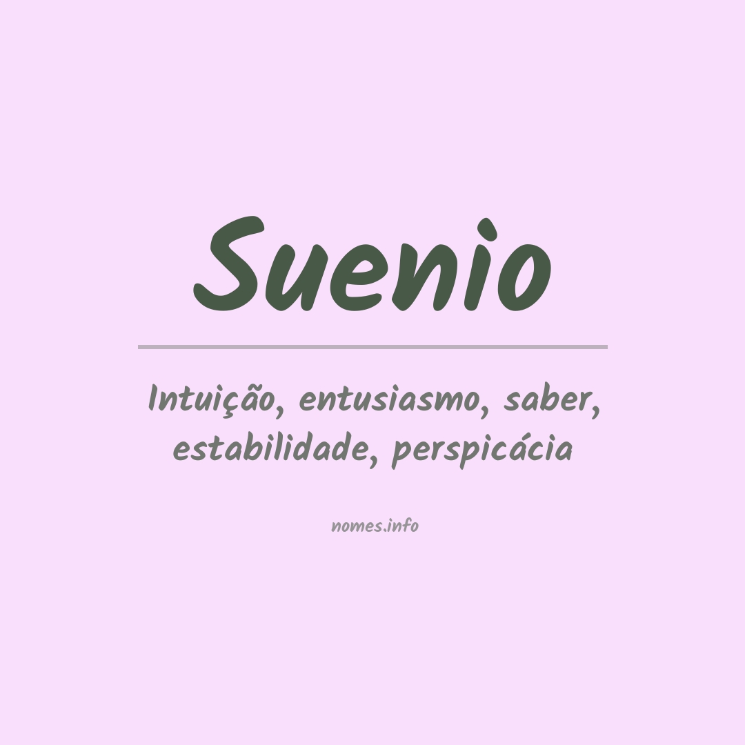 Significado do nome Suenio