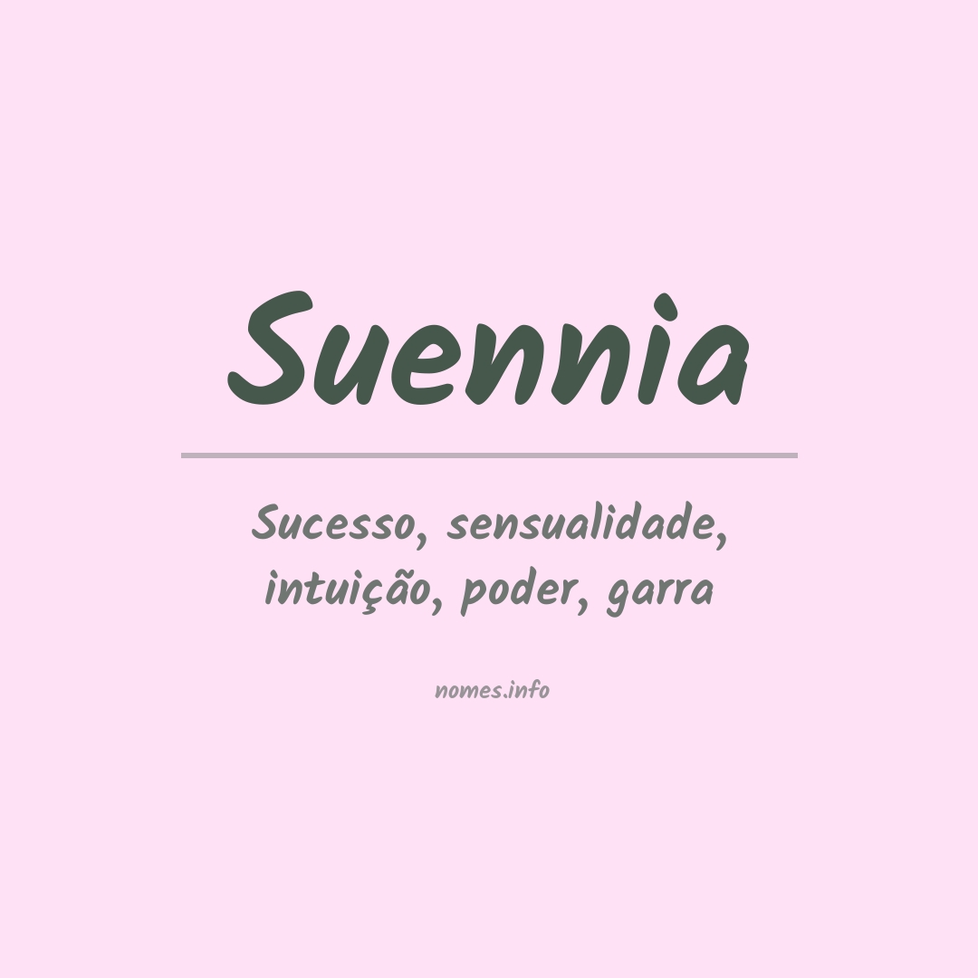 Significado do nome Suennia