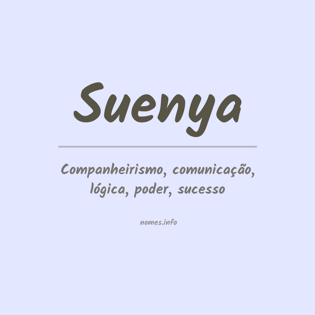 Significado do nome Suenya
