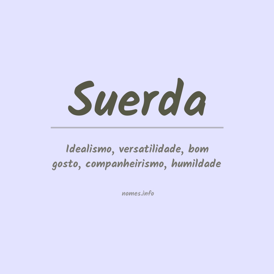 Significado do nome Suerda