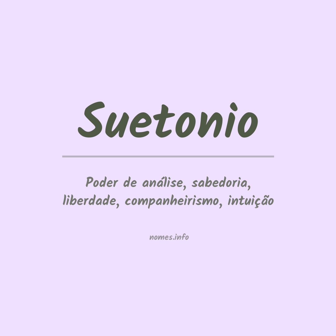 Significado do nome Suetonio