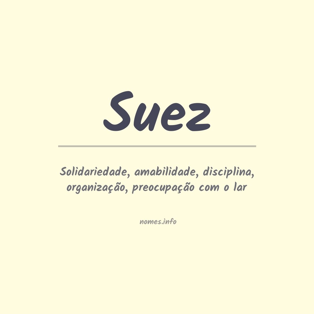 Significado do nome Suez