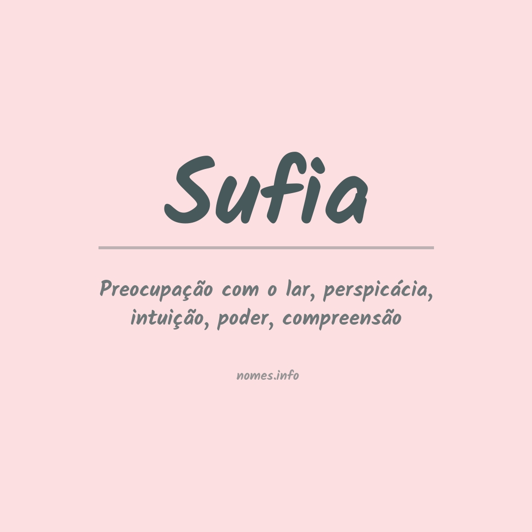 Significado do nome Sufia