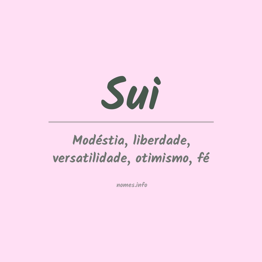 Significado do nome Sui