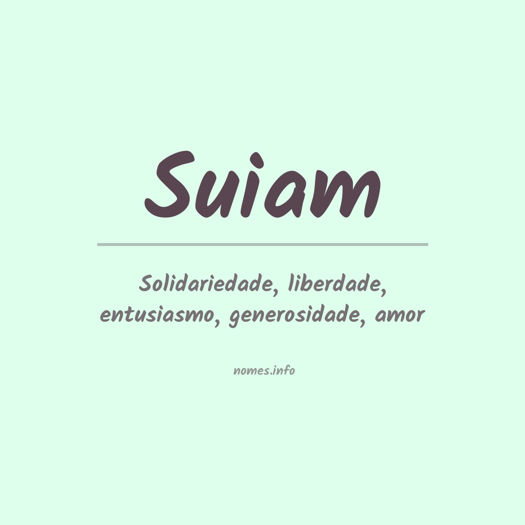 Significado do nome Suiam