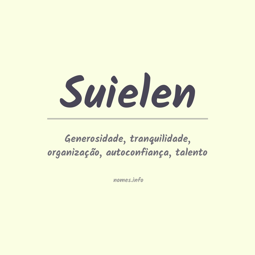 Significado do nome Suielen