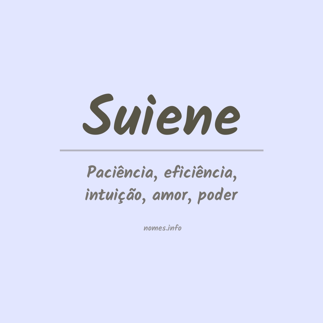 Significado do nome Suiene