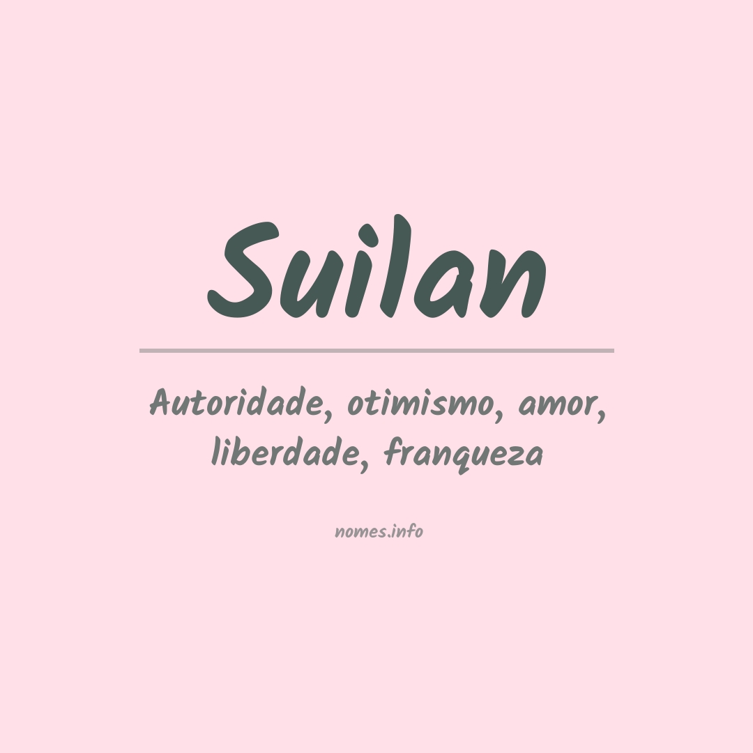 Significado do nome Suilan