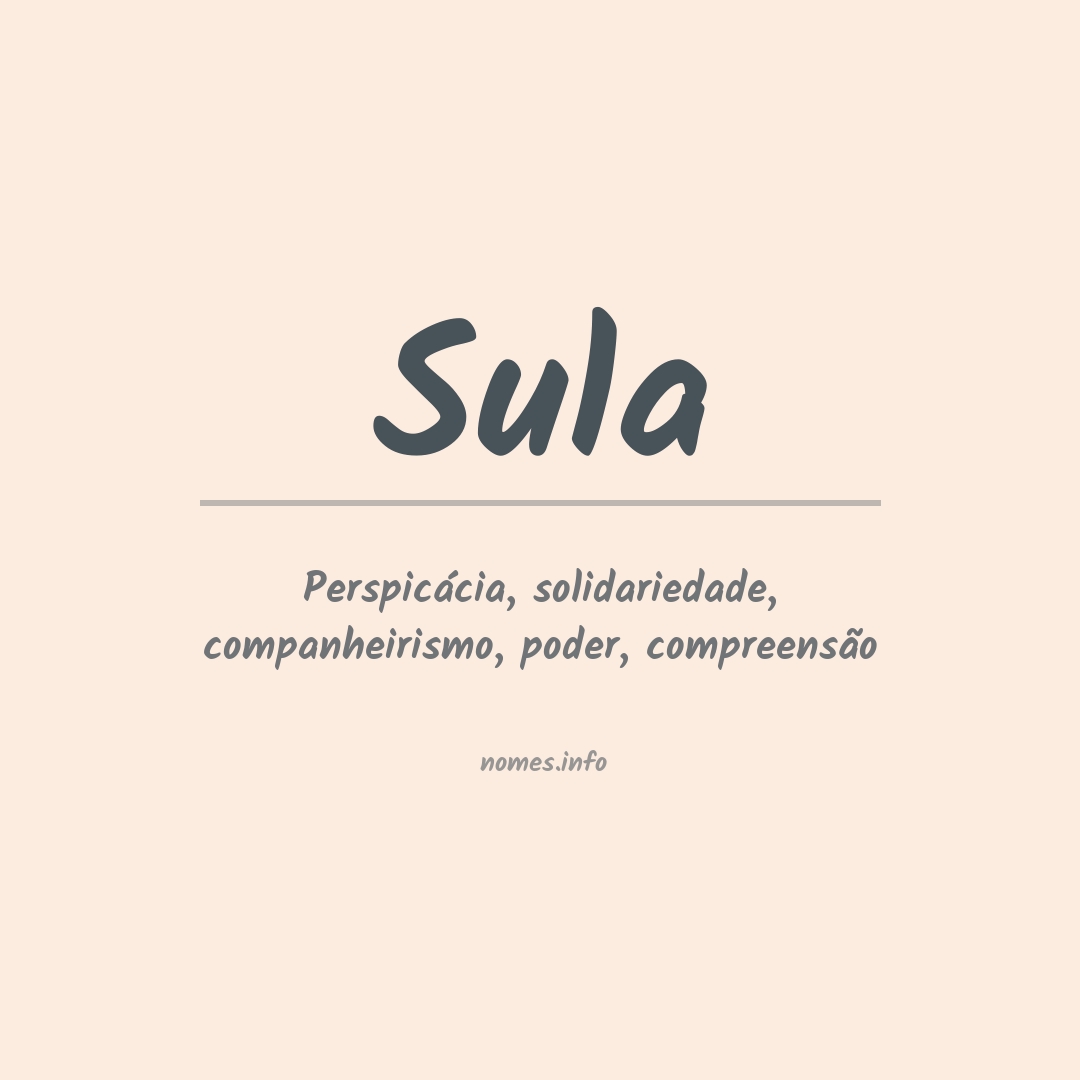 Significado do nome Sula