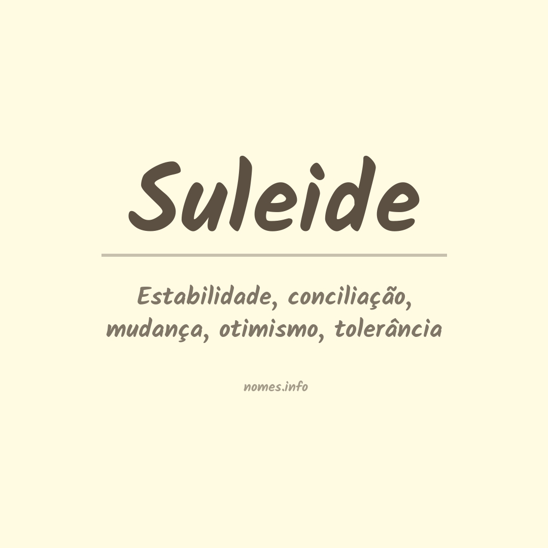 Significado do nome Suleide