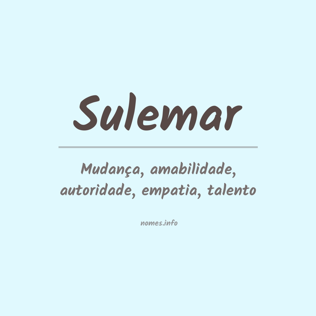 Significado do nome Sulemar