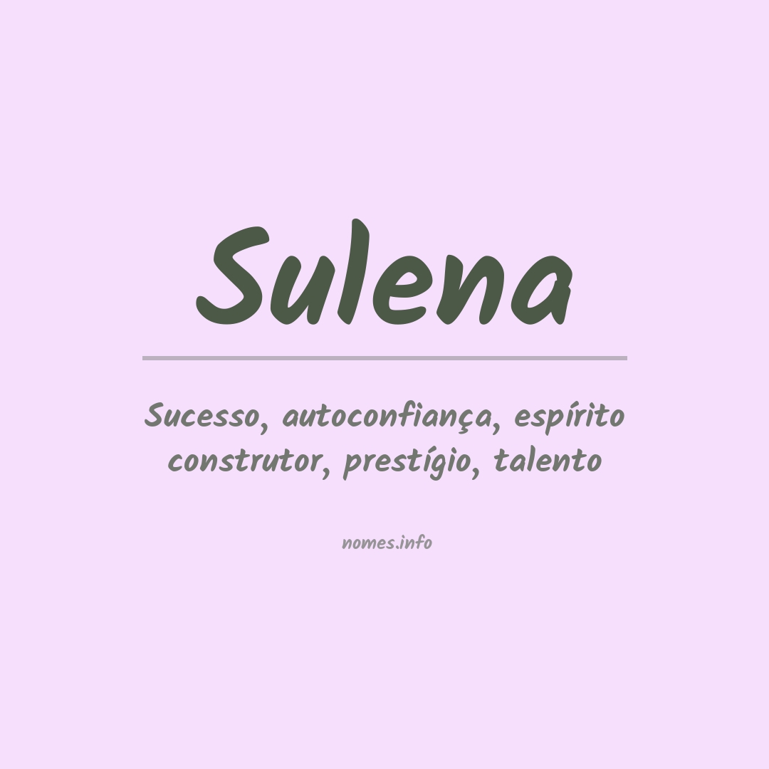 Significado do nome Sulena