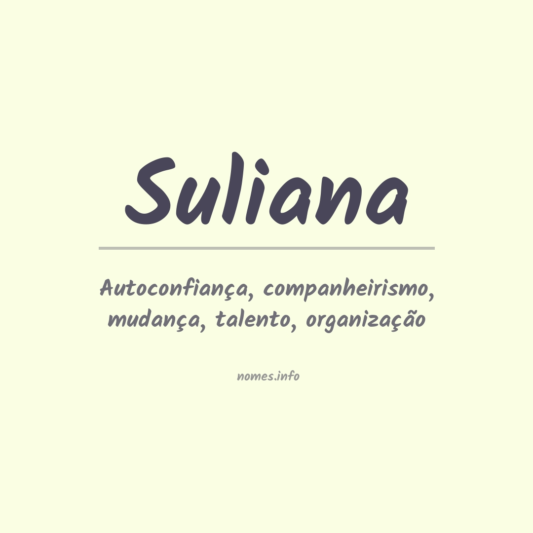 Significado do nome Suliana