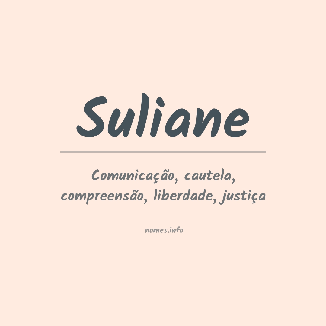 Significado do nome Suliane