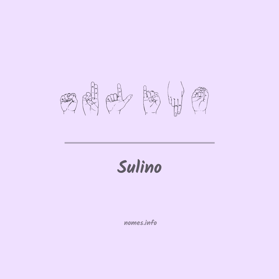 Sulino em Libras