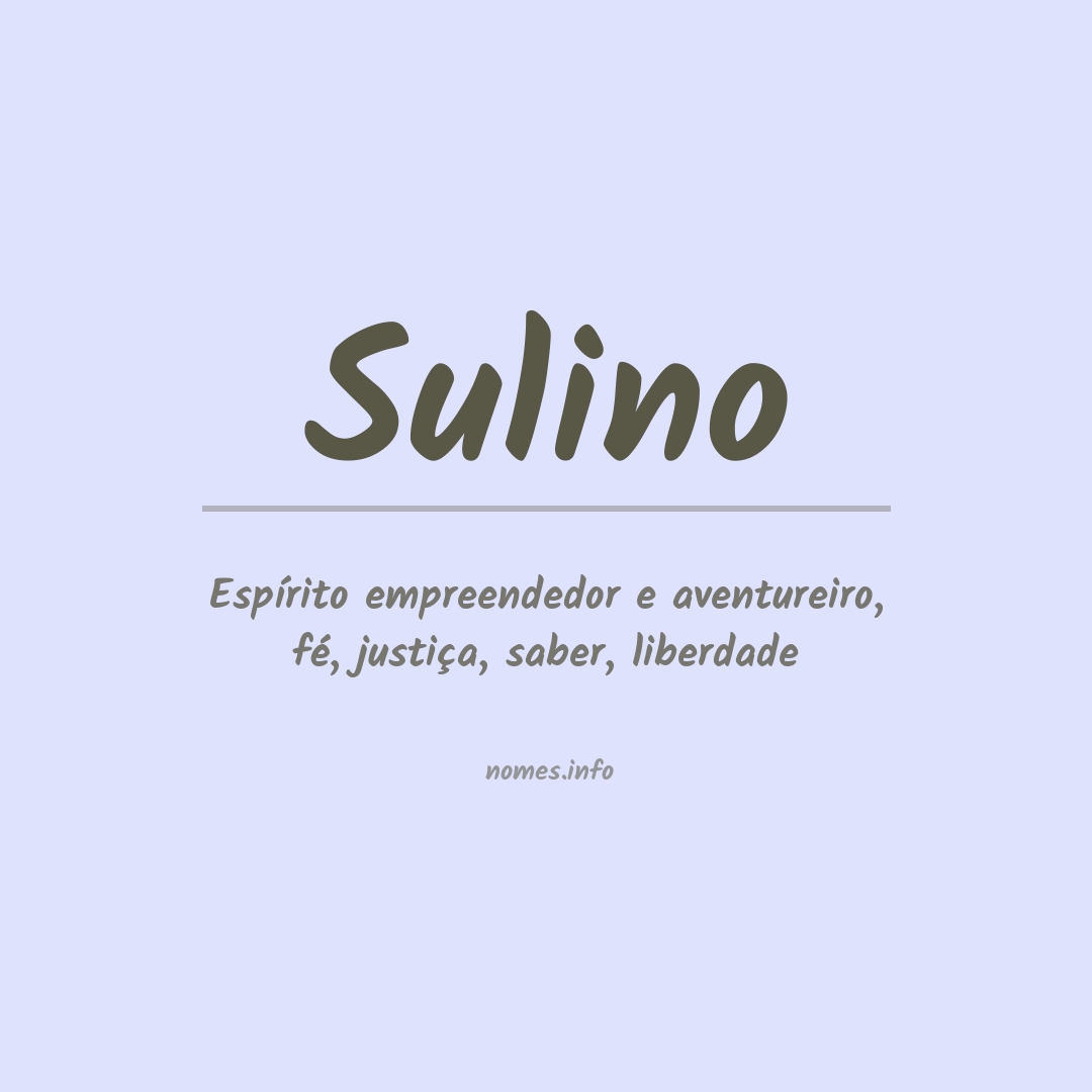 Significado do nome Sulino
