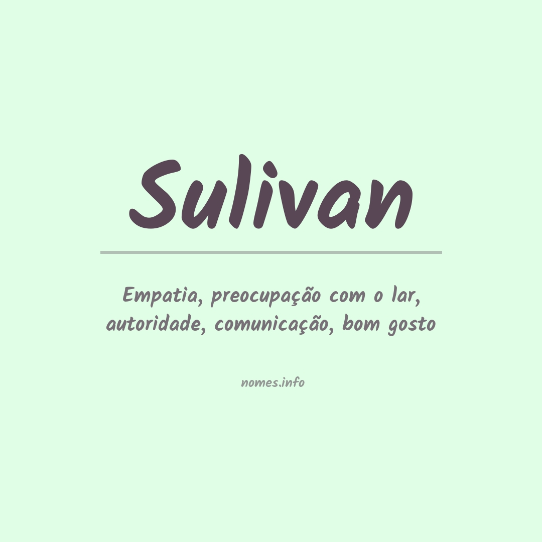 Significado do nome Sulivan