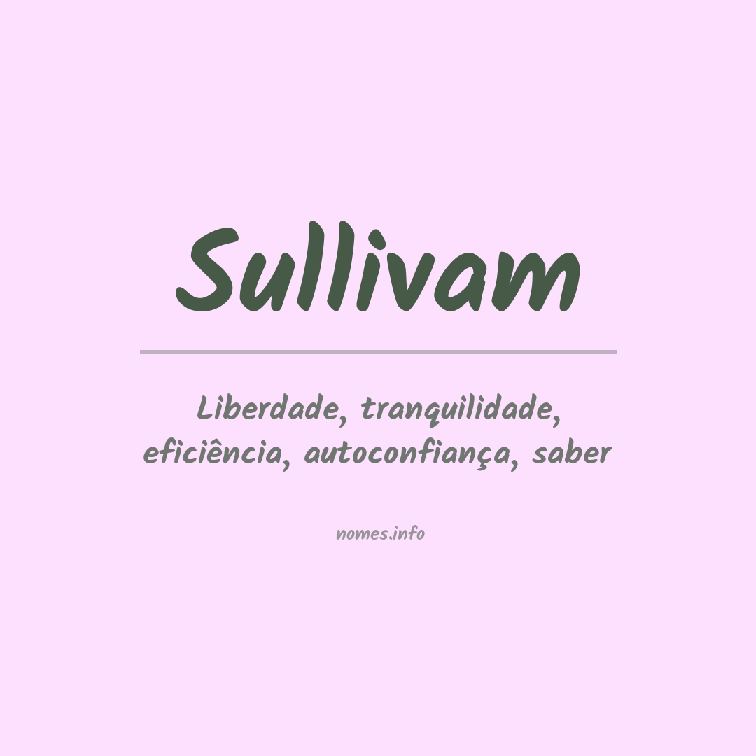 Significado do nome Sullivam