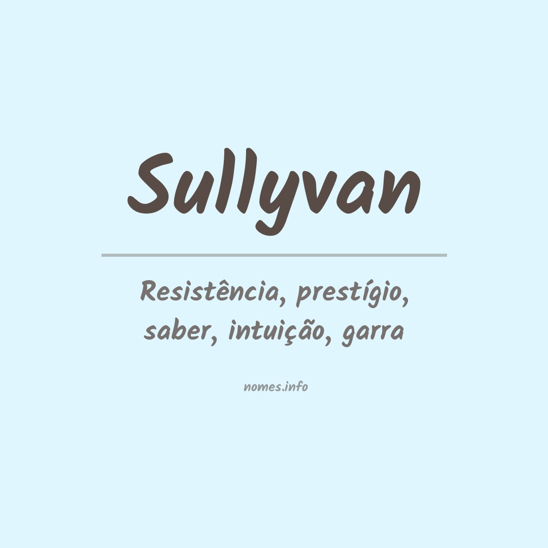 Significado do nome Sullyvan