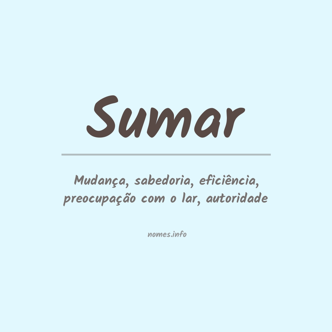 Significado do nome Sumar