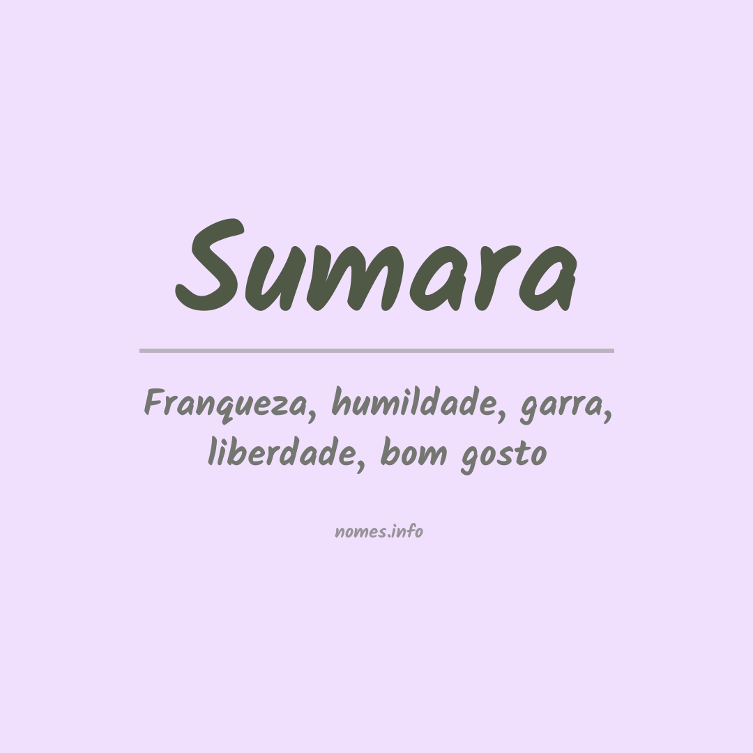 Significado do nome Sumara