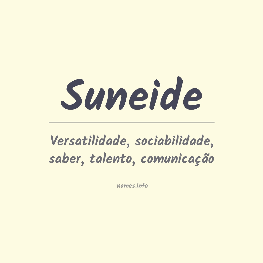 Significado do nome Suneide